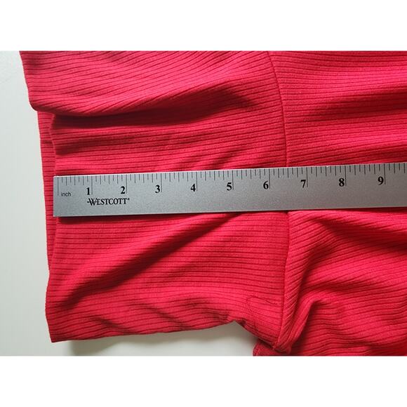 Hybrid & Company Dress Red High-Low Turtleneck Womens 1X - Picture 7 of 8